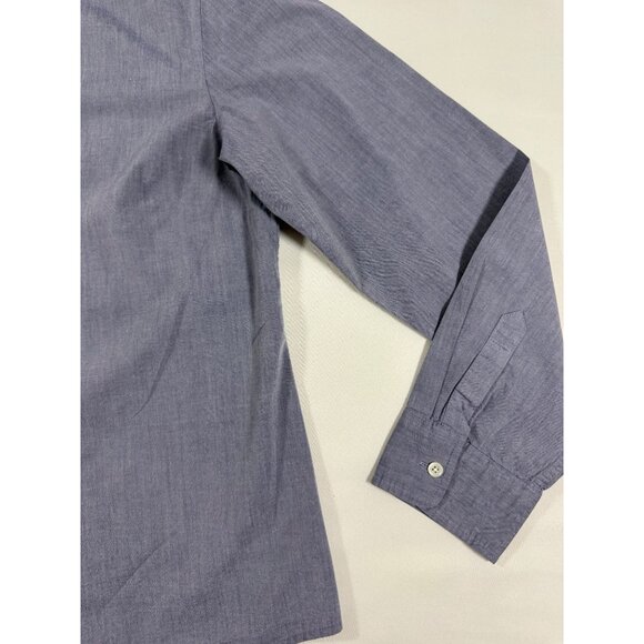 L.L.Bean Signature Women’s Classic Chambray Button Down Blouse 100% Cotton 14 - Picture 5 of 12